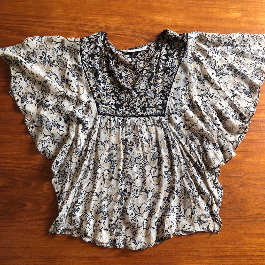 Zara Basic Boho Floaty Blouse